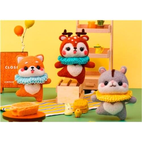 Wool felt ballerina dolls Key chain wool needlepoint kit wool felt needle felting decoration craft needlecraft DIY handmade