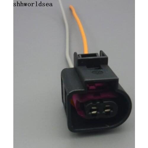 Shhworldsea 2 Pin 3.5mm Electrical Auto Cable Wire Connector For VW For Passat Horn Plug 4D0971992 4D0 971 992