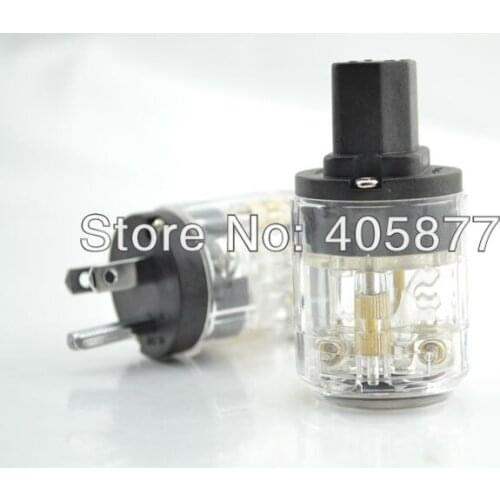 Hi-End Rhodium plated US power plug+IEC connector pair