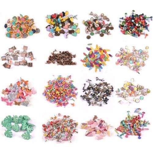 Mixed Round Scrapbooking Embellishment Fastener Brads Metal Crafts For Diy handmade shoes Decoration