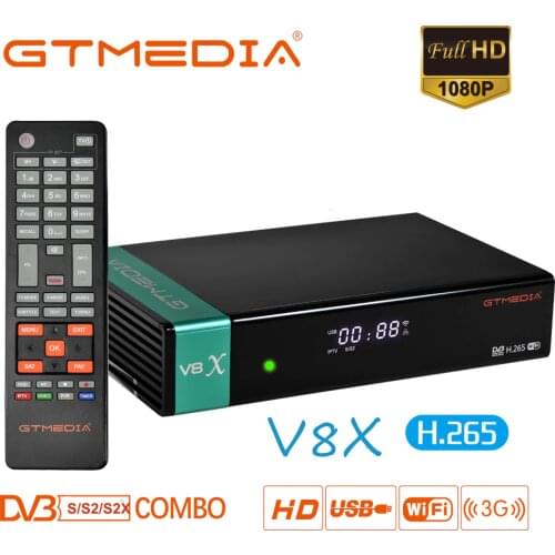 GTMedia V8X Full HD DVB-S2/S2X Satellite Receiver for Smart Digital TV Support ACM M3U Youporn Decoder Receptor