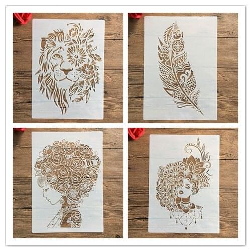 A4 29 * 21cm DIY Stencils Wall Painting Scrapbook Coloring Embossing Album Decorative Paper Card Template,wall