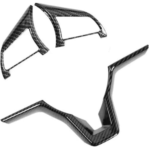 NEW-Carbon Fiber Steering Wheel Decoration Cover Frame Trim for Nissan Rogue Altima Sentra Kicks LEAF Versa Accessories