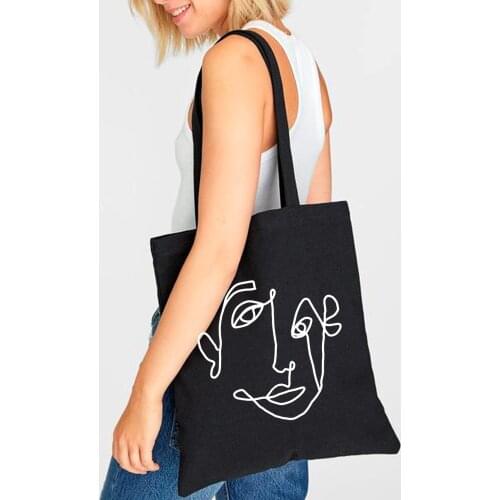 High Capacity Women Canvas Tote Bag Ladies Cloth Casual Shoulder Bag Foldable Reusable Shopping Beach Bag Solid Girl Shopper