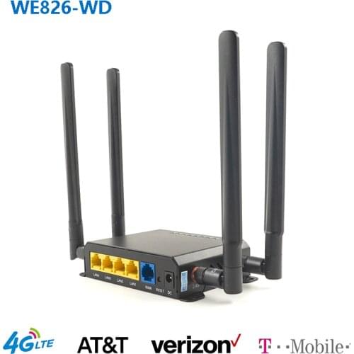 WE826-WD 300Mbps 4G LTE Wireless WiFi Router Watchdog 3G 4G Router MT7620 OpenWrt Frimware With USB Port SIM Card Slot Router