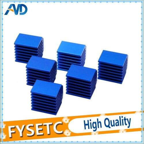 20pcs/lot 3D Printer Parts Stepper Motor Driver Heat Sinks Cooling Block Heatsink For TMC2100 LV8729 DRV8825 Drive Modules