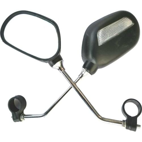 1 Pair Bike Rearview Mirror Safety Bicycle Rear View Glass Mirrors Adjustable Cycling Rearview Left Right Mirror