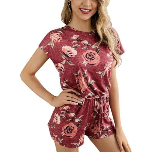 2020 New Trendy Womens Jumpsuit Casual Cotton Playsuits Unique Design Print Bodysuit Overalls For Lady Rompers Female Suits
