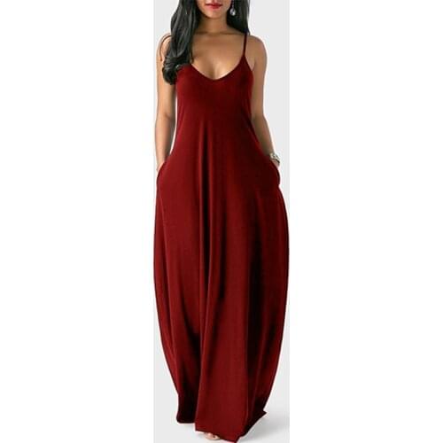 Solid 2021 summer dresses women spaghetti strap dresses women floor-length casual sexy woman maxi dress v-neck femme robe
