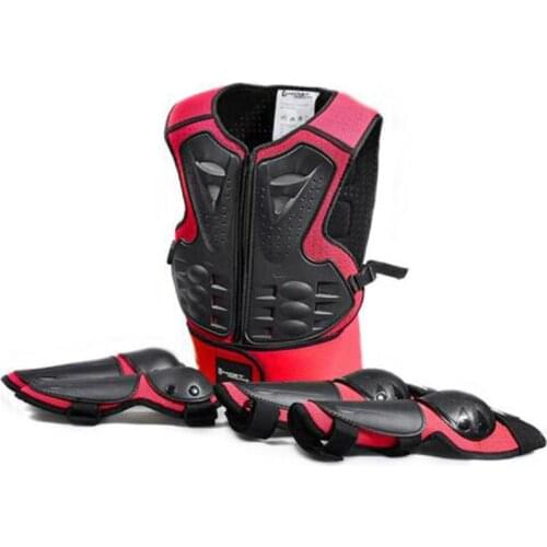 4-15 years Child youth Body protect armor Motorcycle Vest Cycling Riding skating bmx Knee Protection Gear Kids