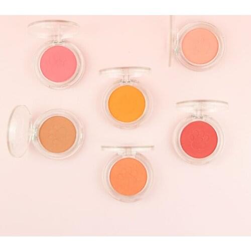 10 Colors Smooth Face Blusher Powder Makeup Minerals Cheek Blusher Palettes Single Blush Long lasting Pigment Custom Label