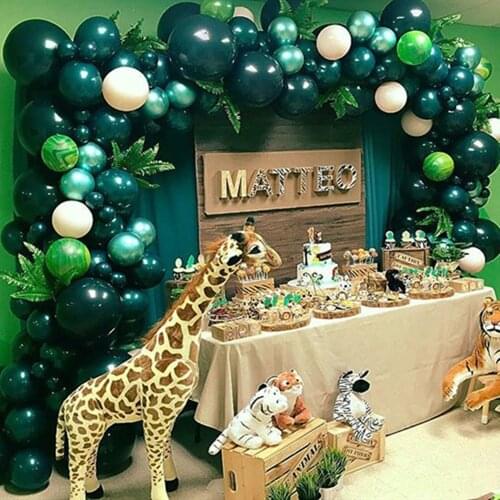 30pcs 5/10/12inch Dark Green Latex Gold Metal Balloon Helium Confetti Birthday Party Event Decor Adult Wedding Supplies Balloon