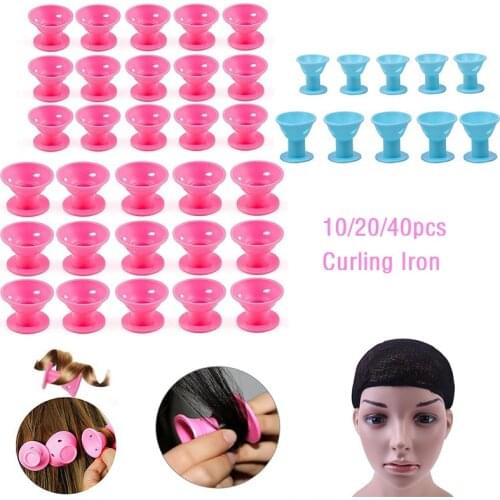 40pcs Mushroom Curlers Silicone Hair Roller Twist Hair Styling DIY Tools Curler Hair Tools Perm Easy Use Practical Hair Styling