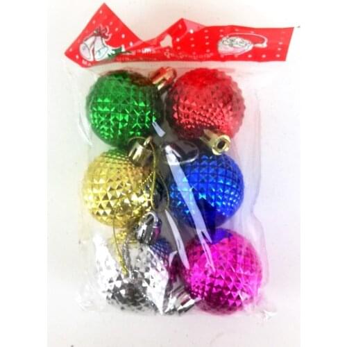Christmas Tree Ornaments 4,5cmFarklı Colors 6 Pcs christmas decorations рождественские украшения