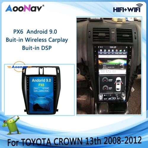 PX6 HD Vertical Screen Radio For TOYOTA CROWN 13th 2008-2012 DSP GPS Navigation Car Multimedia DVD Player Stereo 2 Din Unit