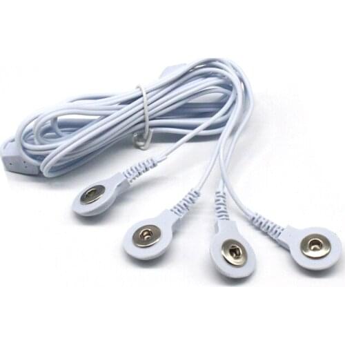 DC 2.5MM 4 Ways Electrode Cable Conductive Line Connecting Cables For Digital TENS Therapy Machine Massager Electrode Wire
