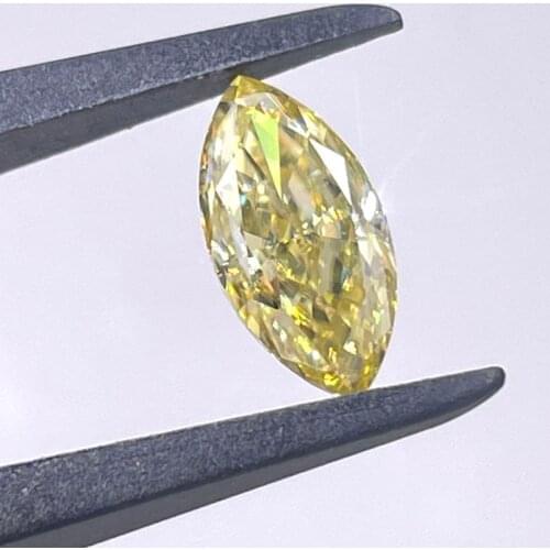 Hot Sale Deep Yellow Color Moissanite Marquise Shape Cut Loose Synthetic Moissanites Gems Stones For Pass Tester Gems With GRA