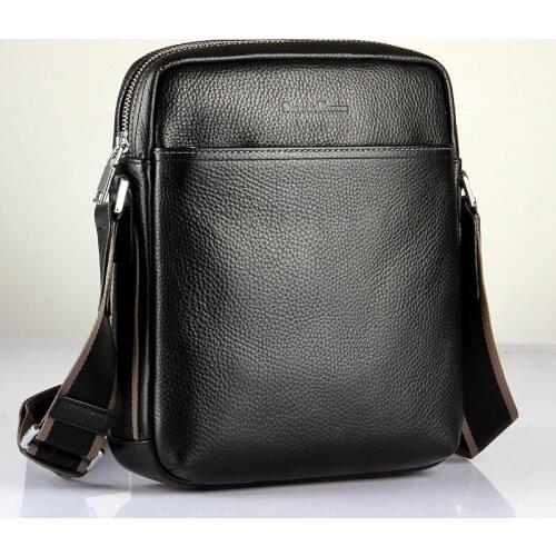 Genuine leather Functional shoulder Bag, Cool Casual leather messager Bag Pack Modern Outside Large Capacity Messenger bag