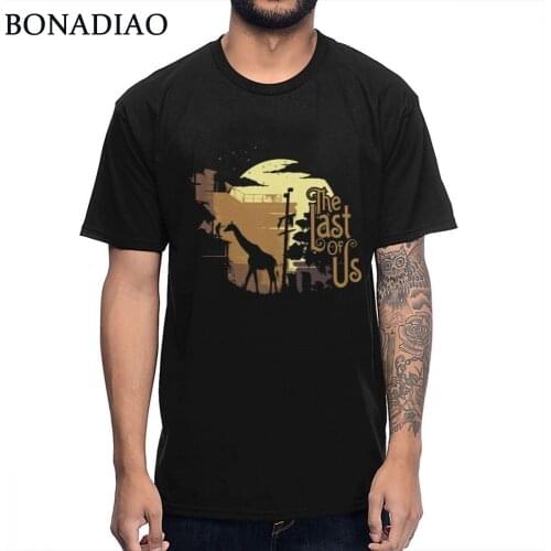 Pure Cotton Soft Great Video Games The Last of Us Giraffe T Shirt Boy Short Sleeve S-6XL Big Size Summer Top Homme Tee Shirt