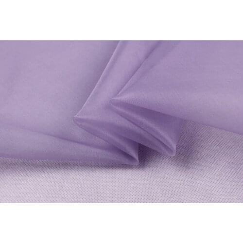 Howmay 100% pure silk fabric organza 6m/m 140cm 45" lavender 12# gold solid color for costume decoration curtain