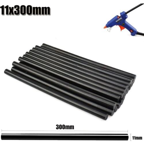 11mmx300mm Black Hot Melt Glue Sticks For Electric Glue Gun Craft Album Alloy Car Dent Paintless Removal Hand DIY Repair Tool