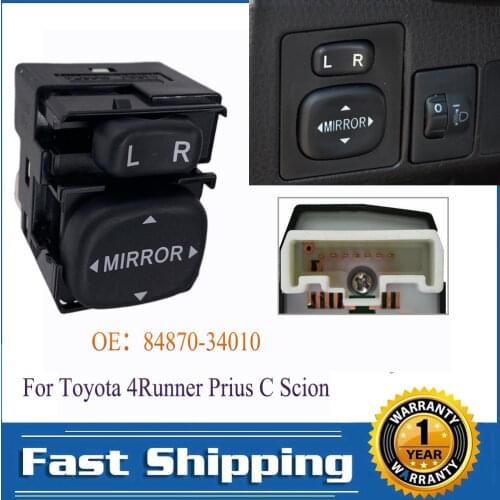 Power Master View Mirror Adjust Switch Button for Toyota Tc 4Runner Corolla Highlander Prius RAV4 Tundra 84870-34010 Auto Parts