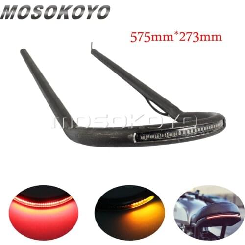 Motorcycle Seat Hoop Frame Loop 1" Tube LED Taillight Brake Stop Lamp for Harley Cafe Racer Bobber Chopper