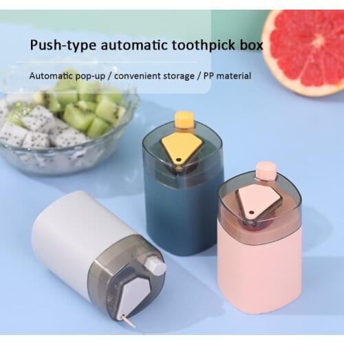 Toothpick Box Creative Automatic Pop-up Toothpick Holder Household Push-Type Toothpick Storage Box Desktop Decoration Storage