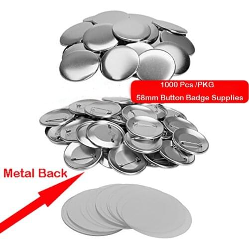 1000sets 58mm Metal Back PIN Button Badge Blank Material button badge Pin supply parts DIY Steel Button badges PIN Consumables