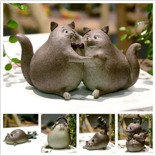 Lovely Mouse Desk Ornaments Mini Gardening Decor Bonsai Miniascape Decoration Articles Potted Landscape Handicraft Gifts
