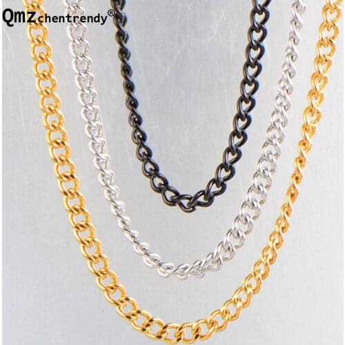 3mm 60cm 316L Stainless Steel Cuban Chain Necklace Mens Tone High Quality Link Chain cubra Chain Wholesale Price
