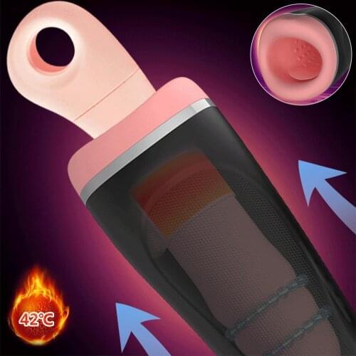 Male Masturbator Vibrator Sex Toys for Men Silicone Automatic Heating Sucking Oral Sex Cup Adult Intimate Toys Blowjob Machine