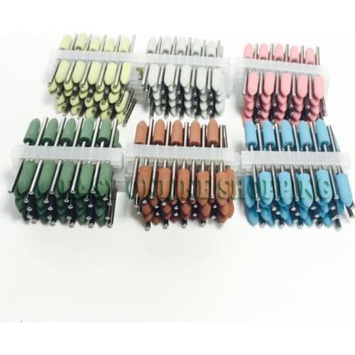 New 300pcs Colored SILICONE Rubber Polishers Diamond Polishing Burs 2.35mm