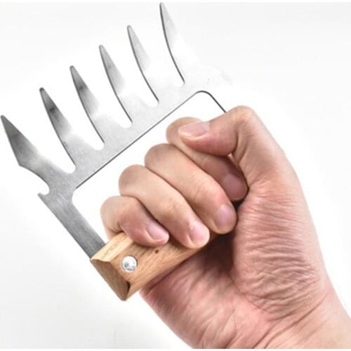 New BBQ Accessories Meat Shredder Strong Pulled Pork Puller BBQ Fork Bear Claw Vegetable Slicer Cutters Beer Opener Cooking Tool