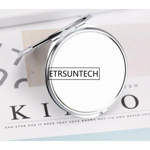Portable Folding Mirror Mini Compact Stainless Steel Metal Makeup Cosmetic Pocket Mirror For Makeup Tools F1265