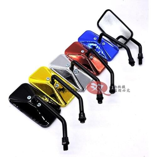 5 colors available HOT rectangle universal 8MM 10MM motorbike side mirror for honda suzuki yamahamoto rearview motorcycle mirror