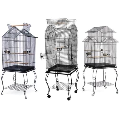 Bird Cages Bird Nest Supplies Metal Agapornis Cage For Calopsita Parrot Peony Wire House Outdoor Bird Supplies With Bowl HWC