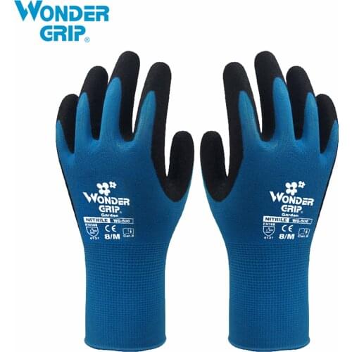 S/M/L1-Pair Nitrile Impregnated Work Gloves Safety Gloves for Gardening Maintenance Warehouse for Men and Women