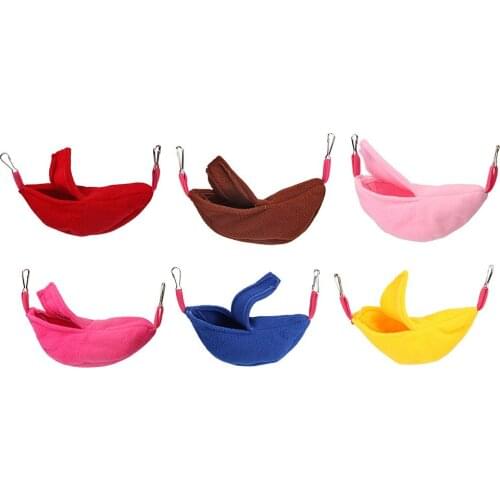 Lovely Rat Birds Cage House Warm Banana Hamster Hammock Pet Small Animals Winter Hanging Swing for Household Animal Rat Mouse