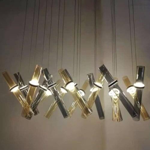Modern Creative LED Chandelier Dining Room Island Glass Simple Pendant Lamp Living Room Kitchen Restaurant Bar Deco Hanging Lamp