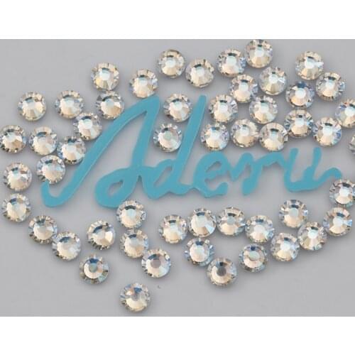 Aderu crystal moonlight 820 super shiny lead free crystal hot fix rhinestone for nail art ornament garment shoe car decoration