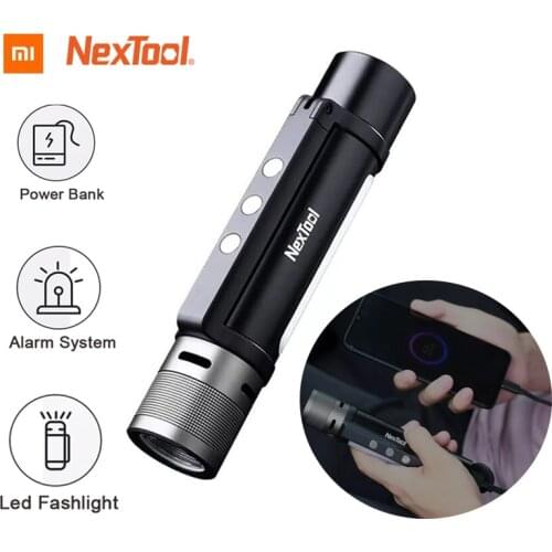 Xiaomi NexTool Outdoor 6 in 1 LED Flashlight Ultra Bright Torch Waterproof Camping Night Light Zoomable Portable Emergency Light