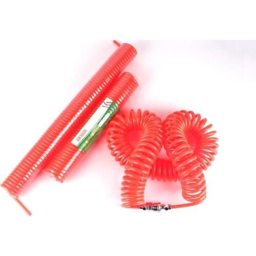 3M / 6M / 9M / 12M / 15MPU 6 * 4mm 8 * 5mm air compressor telescopic spiral hose spring tube flexible pneumatic tool pipe joint