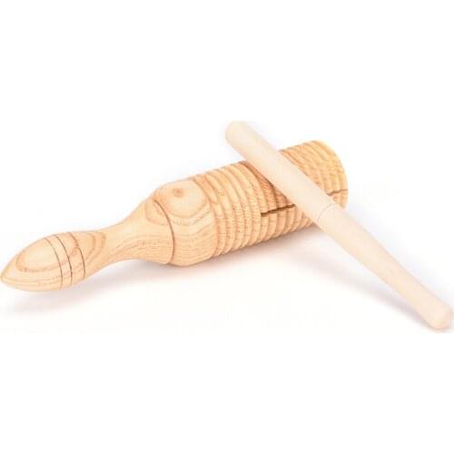 2Pcs/set Sound Tube Wooden Crow Sounder Musical Toy Percussion Instrument Toy Musical Instrument