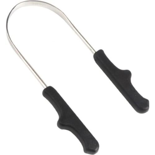 1PC Stainless Steel Tongue Cleaner Brush Cleaning Scraper Oral Care Keep Fresh Breath Improve OralHygiene Tongue Scraper Tools
