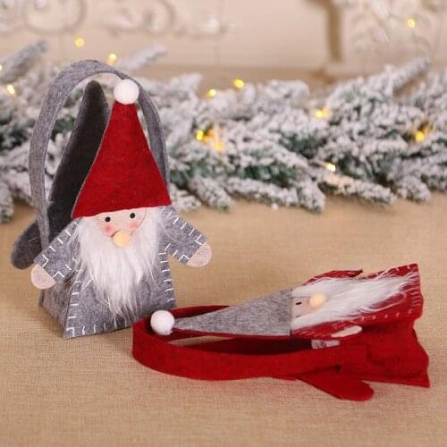 1 Pcs Santa Claus Tote Bag Gift Bag Christmas Party Decoration For Children 2020 New Christmas Decorations For Home Cocina