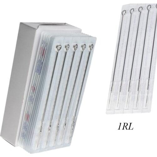 10pcs Assorted Sterilized Round Line 1RL Tattoo Needles Stick and Poke Disposable Body Art Tattoo Machine Needle Tattoo Supplies