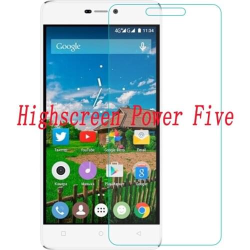 2PCS Tempered Glass 9H Explosion-proof Protective Film Screen Protector mobile phone for Highscreen Power Five