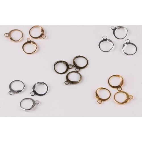 20pcs diy Jewelry Accessories Handmade Material French Ear Hook Open Circle Buckle