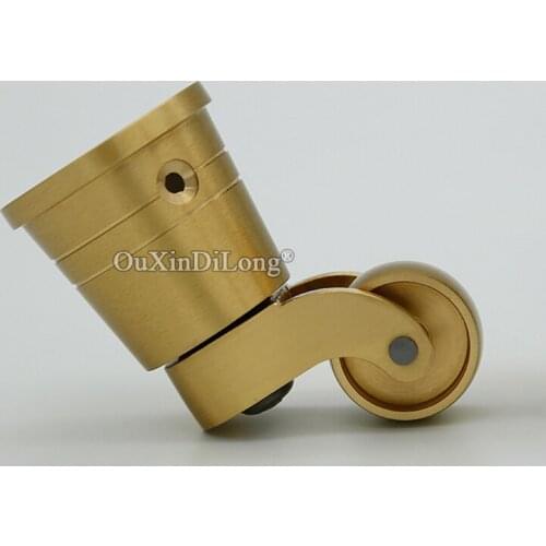 4PCS European Pure Brass Universal Furniture Casters Table Chair Sofa Furniture Runners Rollers Wheels